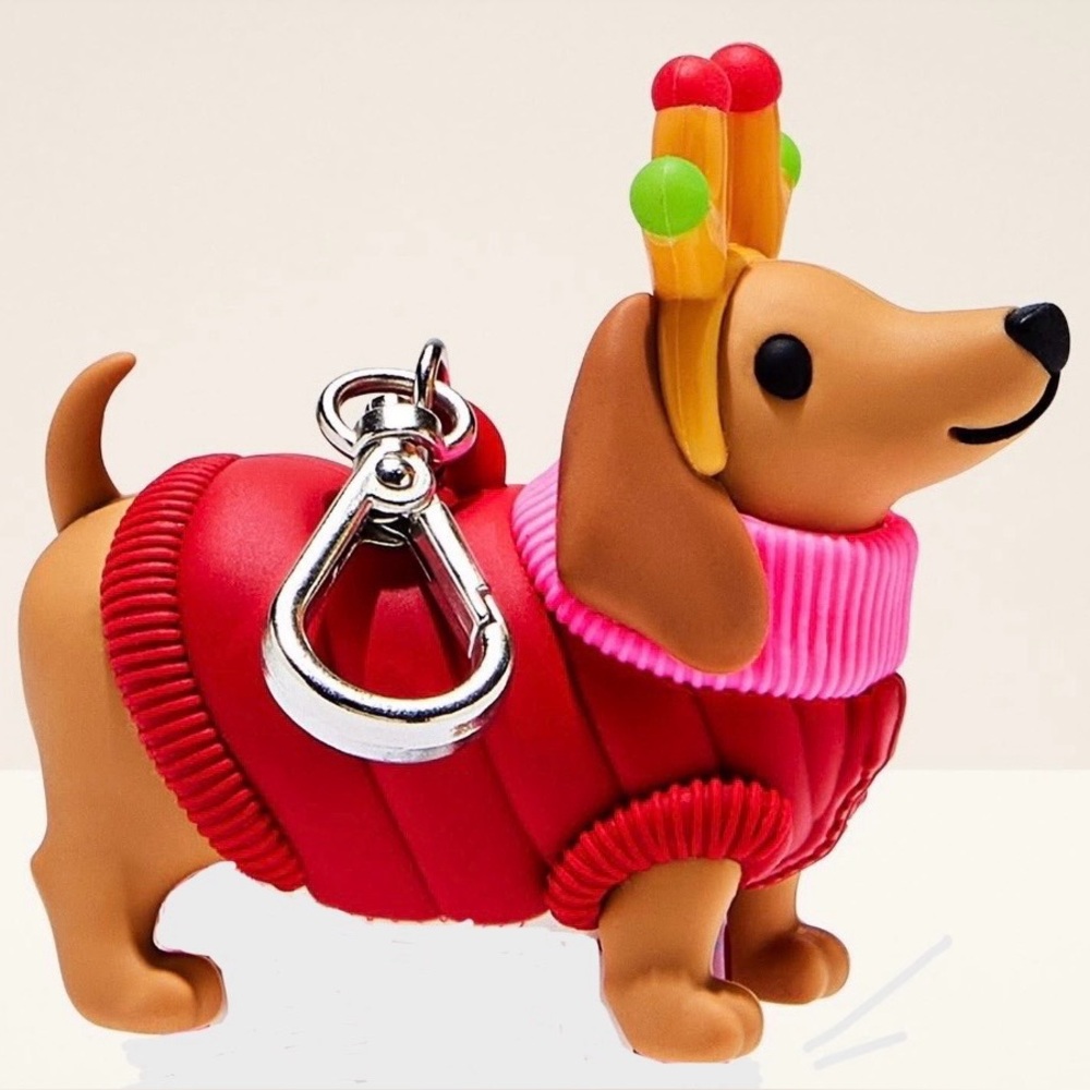 Dachshund with Light Up Anthers Christmas Hand Sanitizer Holder by Bath & Body
